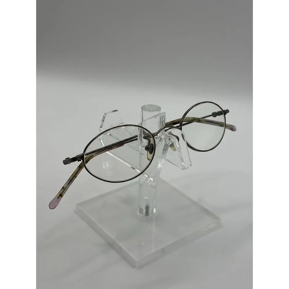 Laura Ashley Bethany Eyeglasses Pewter Tweed Oval Metal Frames 145mm
